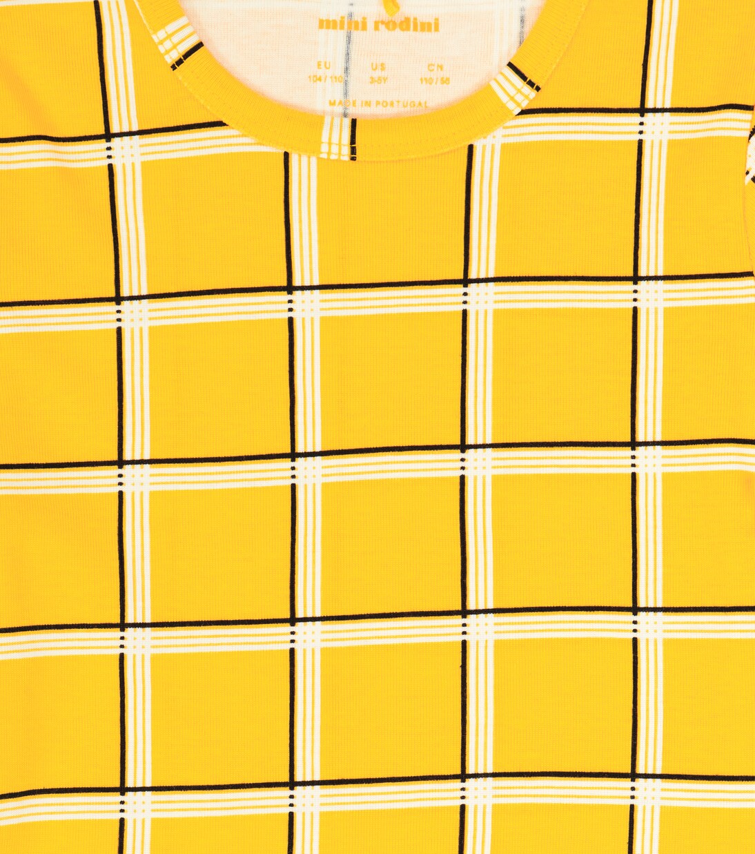 Checked cotton T-shirt | Mini Rodini