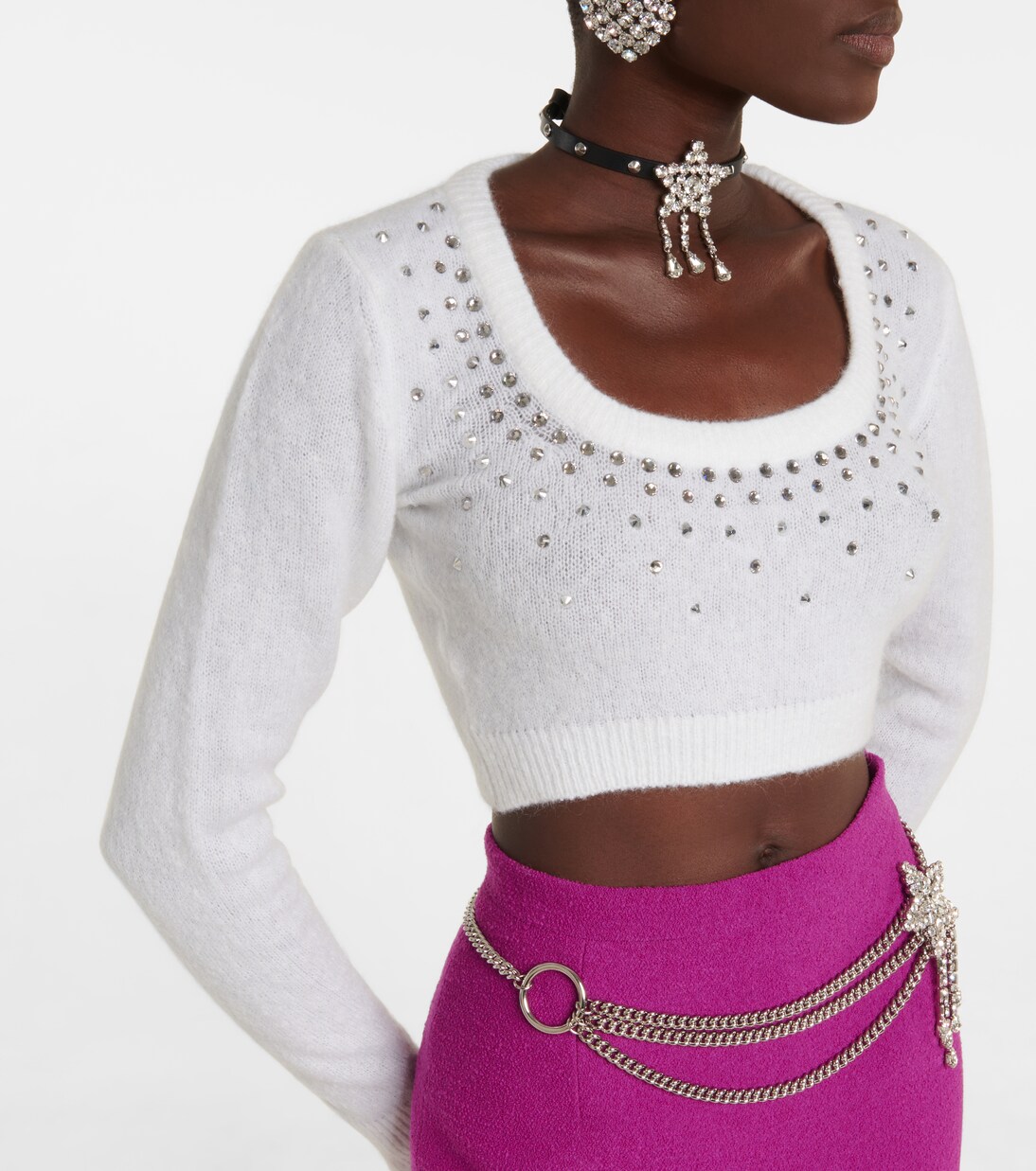 Verziertes Cropped-Top | Alessandra Rich
