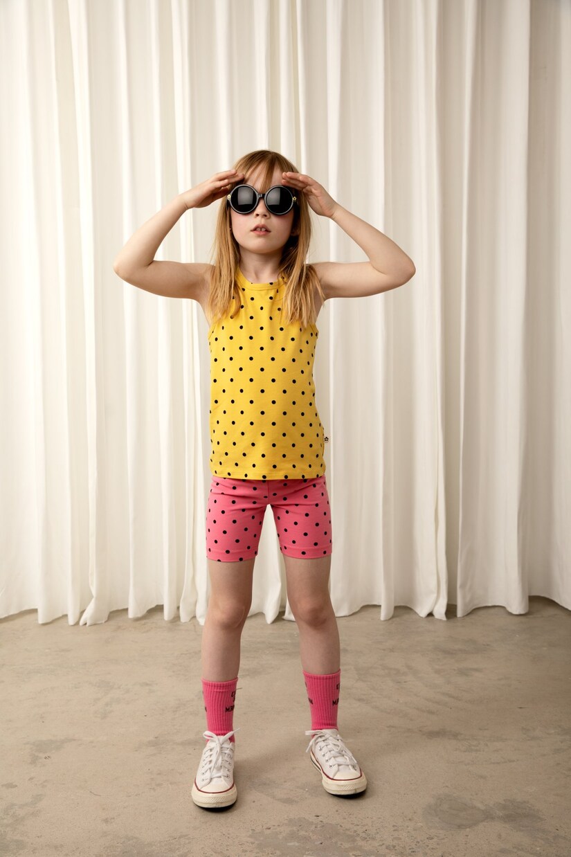 Polka dotted jersey tank top | Mini Rodini