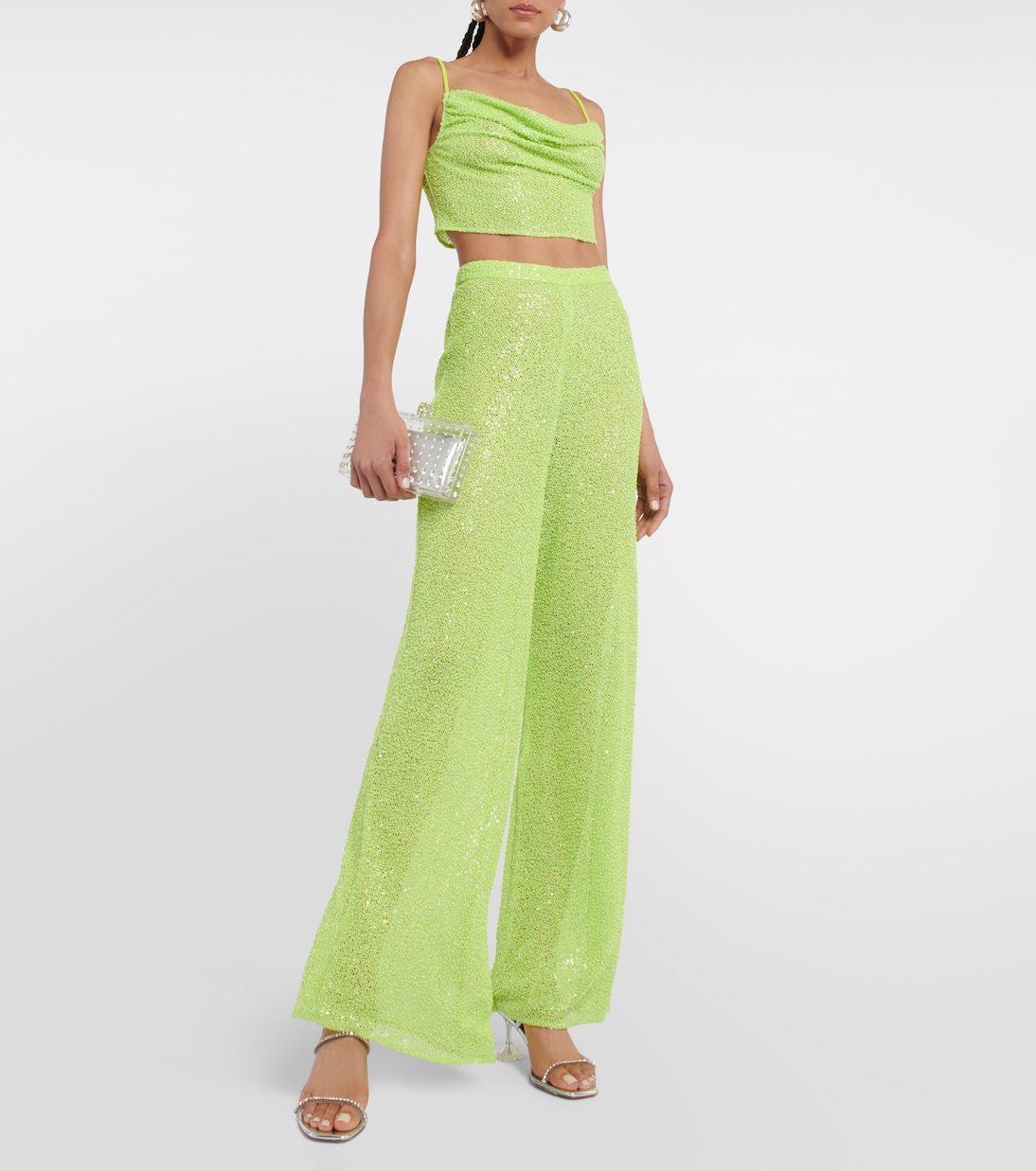 Pantalon ample à sequins | Self-Portrait