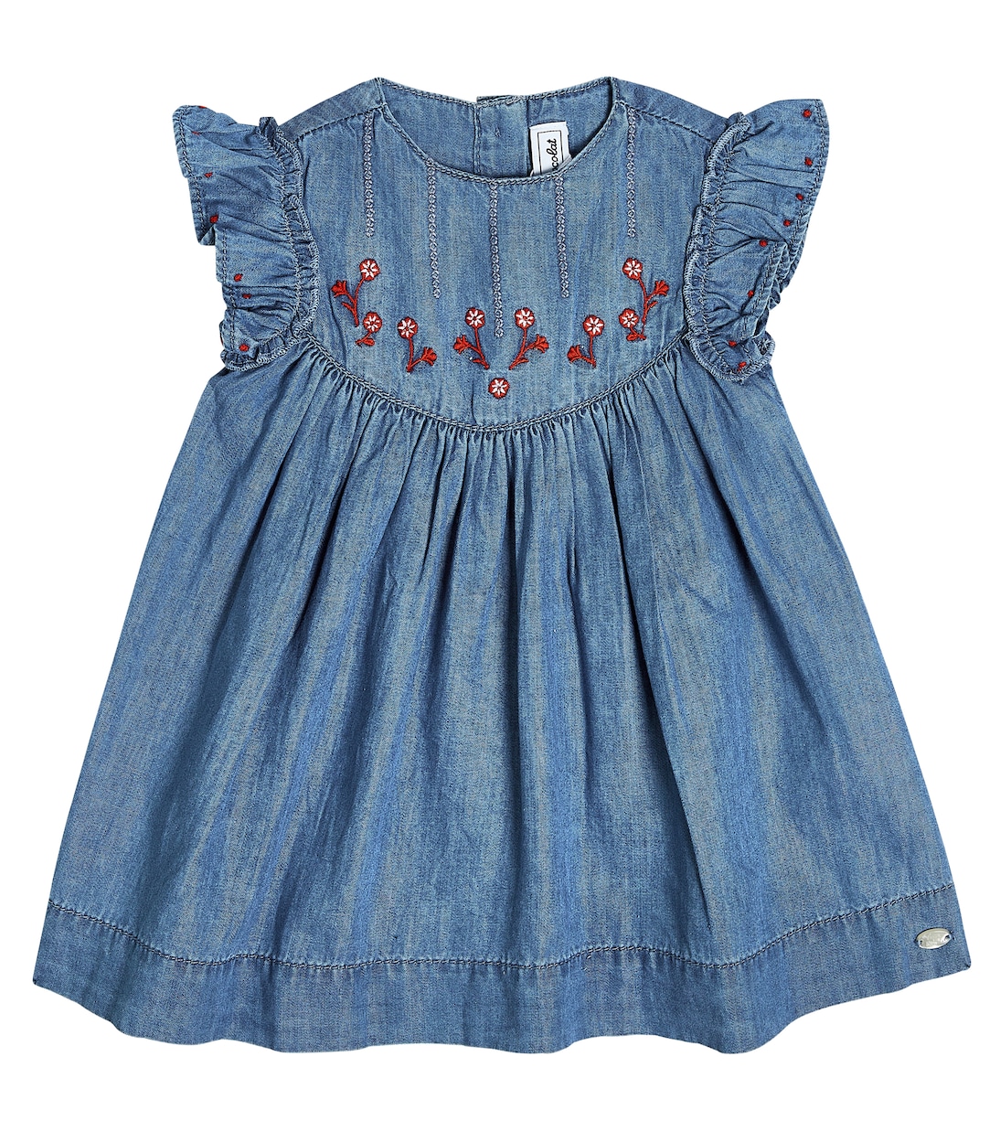 Baby Besticktes Kleid aus Chambray | Tartine et Chocolat
