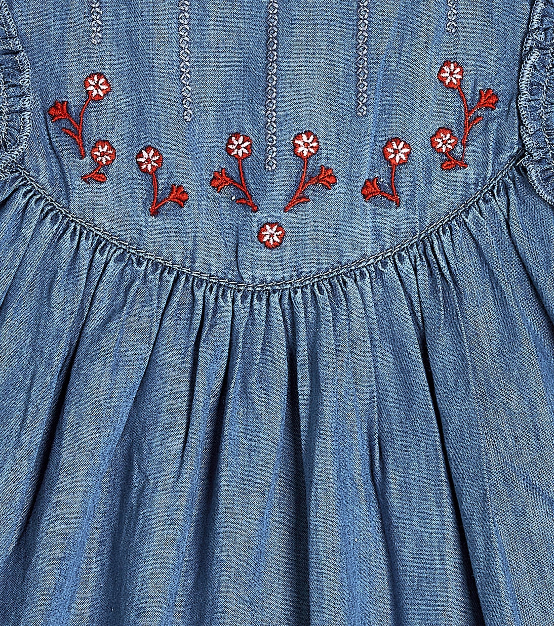 Baby Besticktes Kleid aus Chambray | Tartine et Chocolat