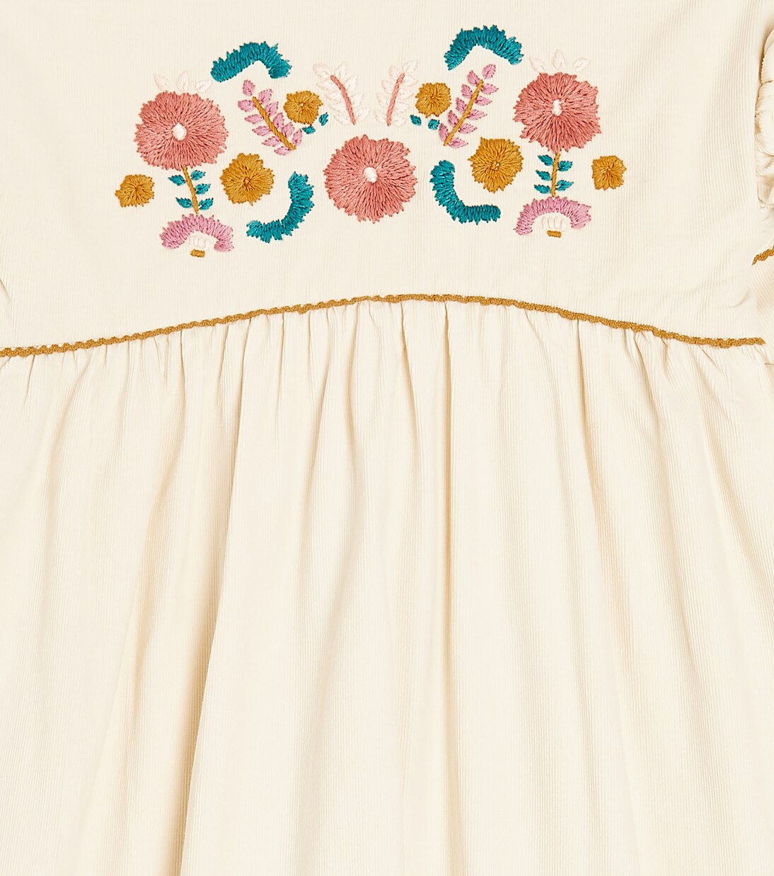 Illia embroidered corduroy dress | Louise Misha