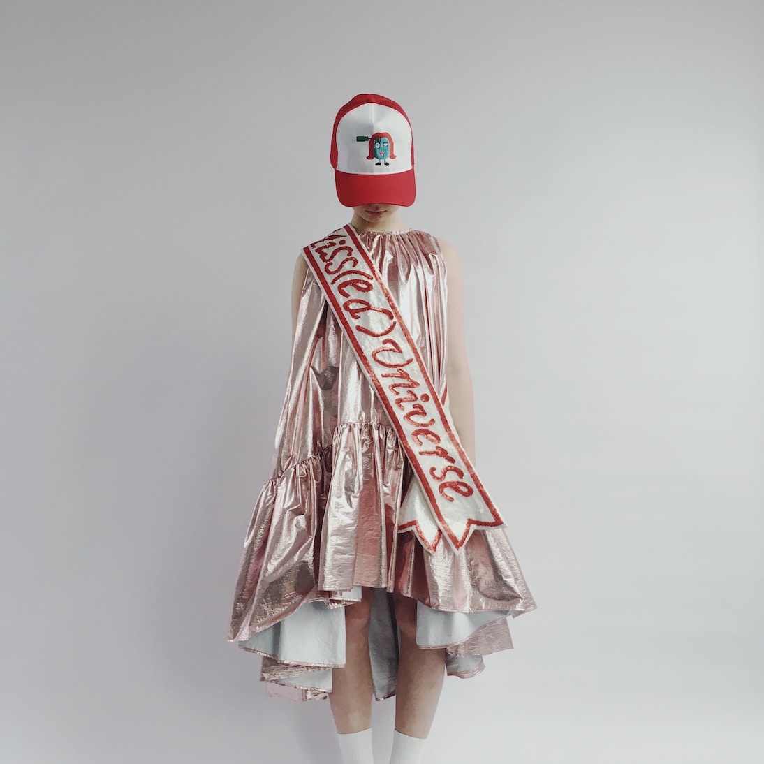 Metallic bow-detailed dress | Caroline Bosmans