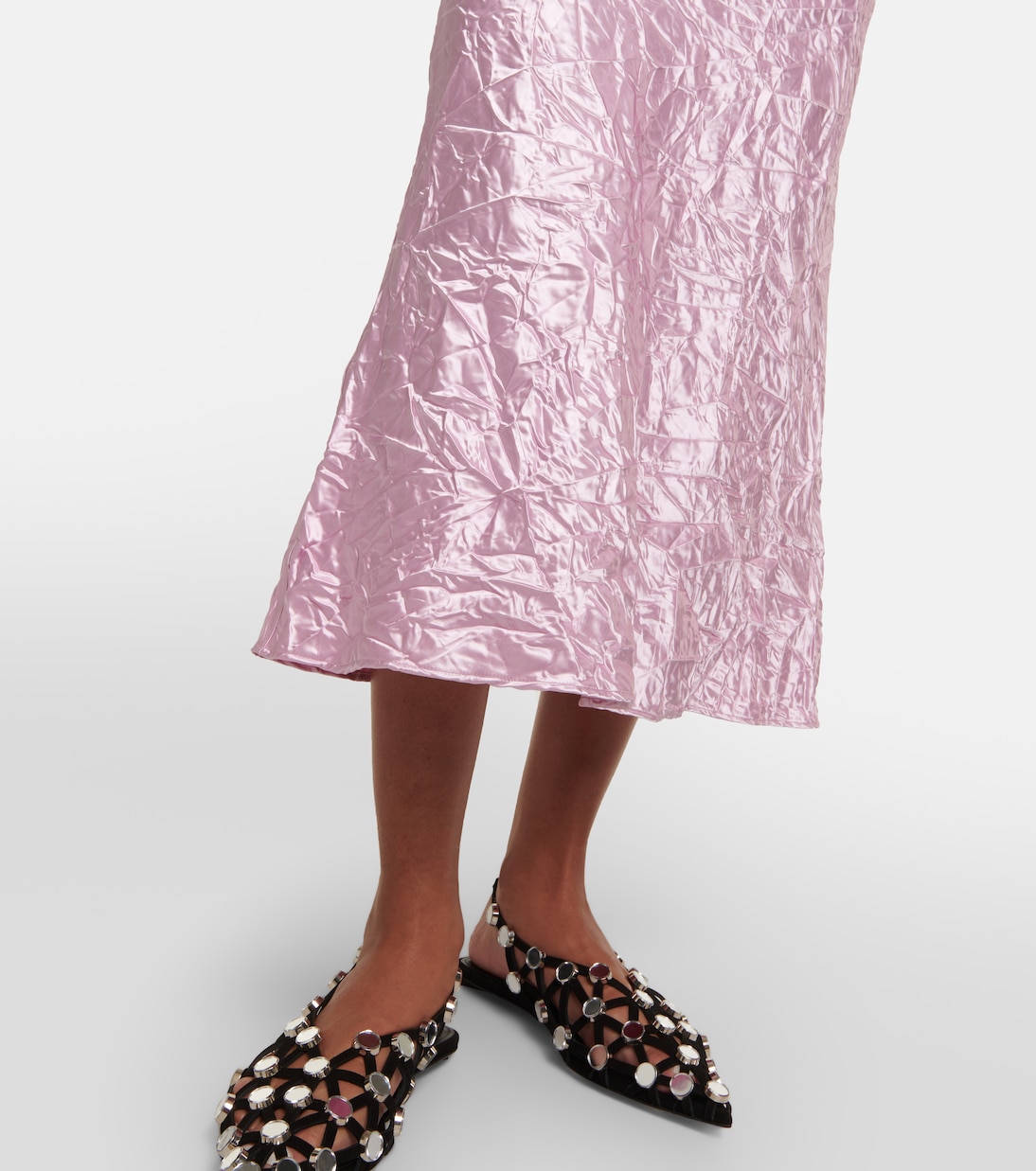 Midirock aus Satin | The Attico