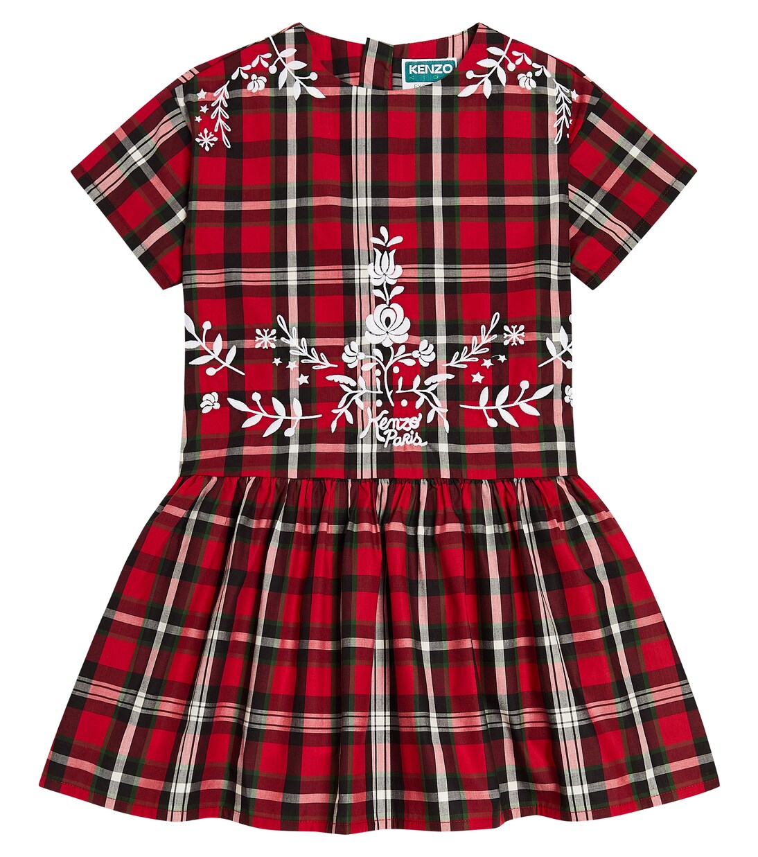 Checked cotton dress | Kenzo Kids