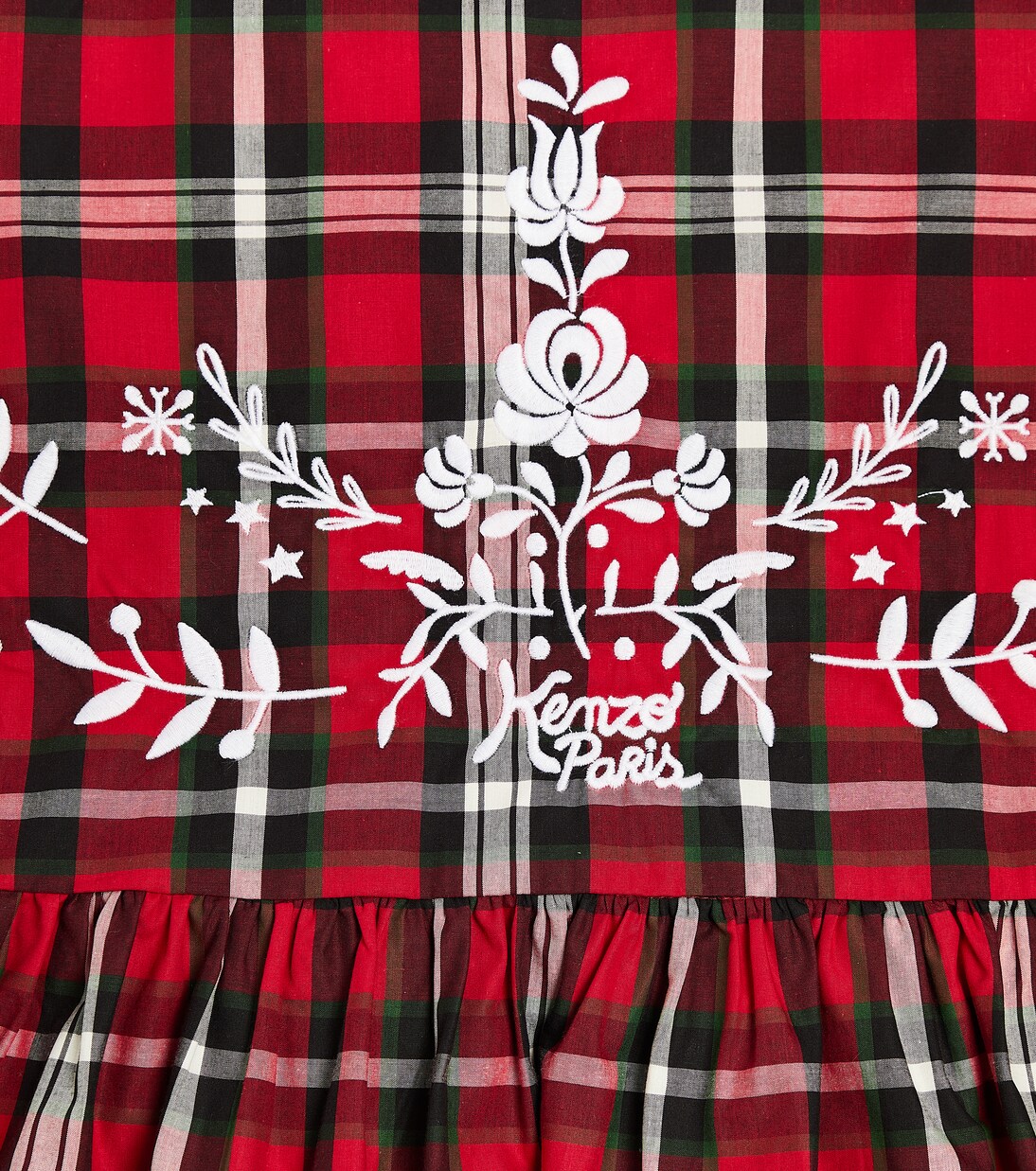 Checked cotton dress | Kenzo Kids