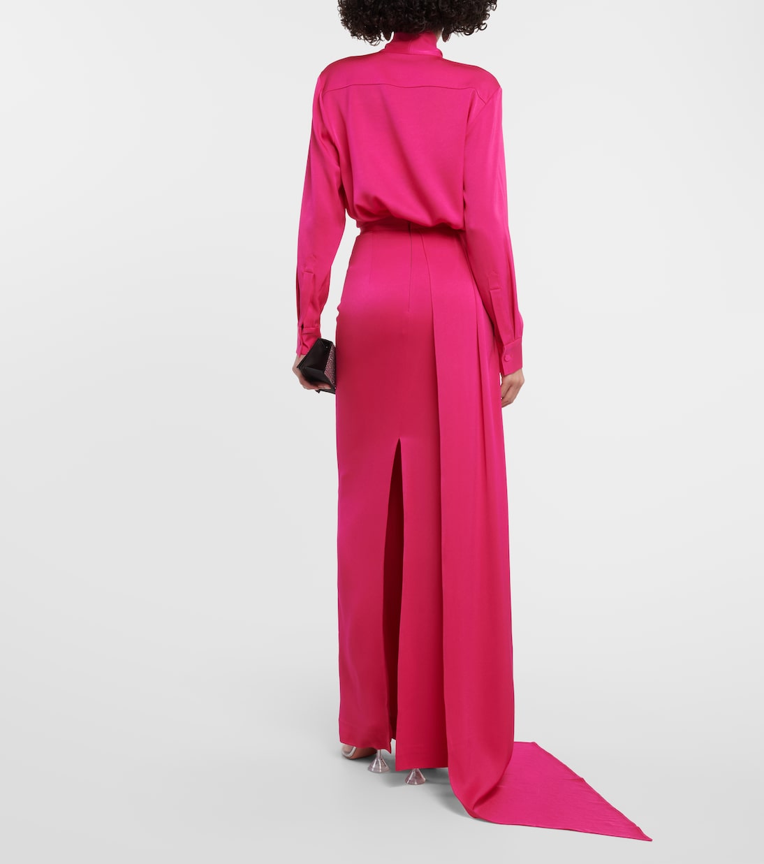 Draped satin maxi skirt | Alex Perry