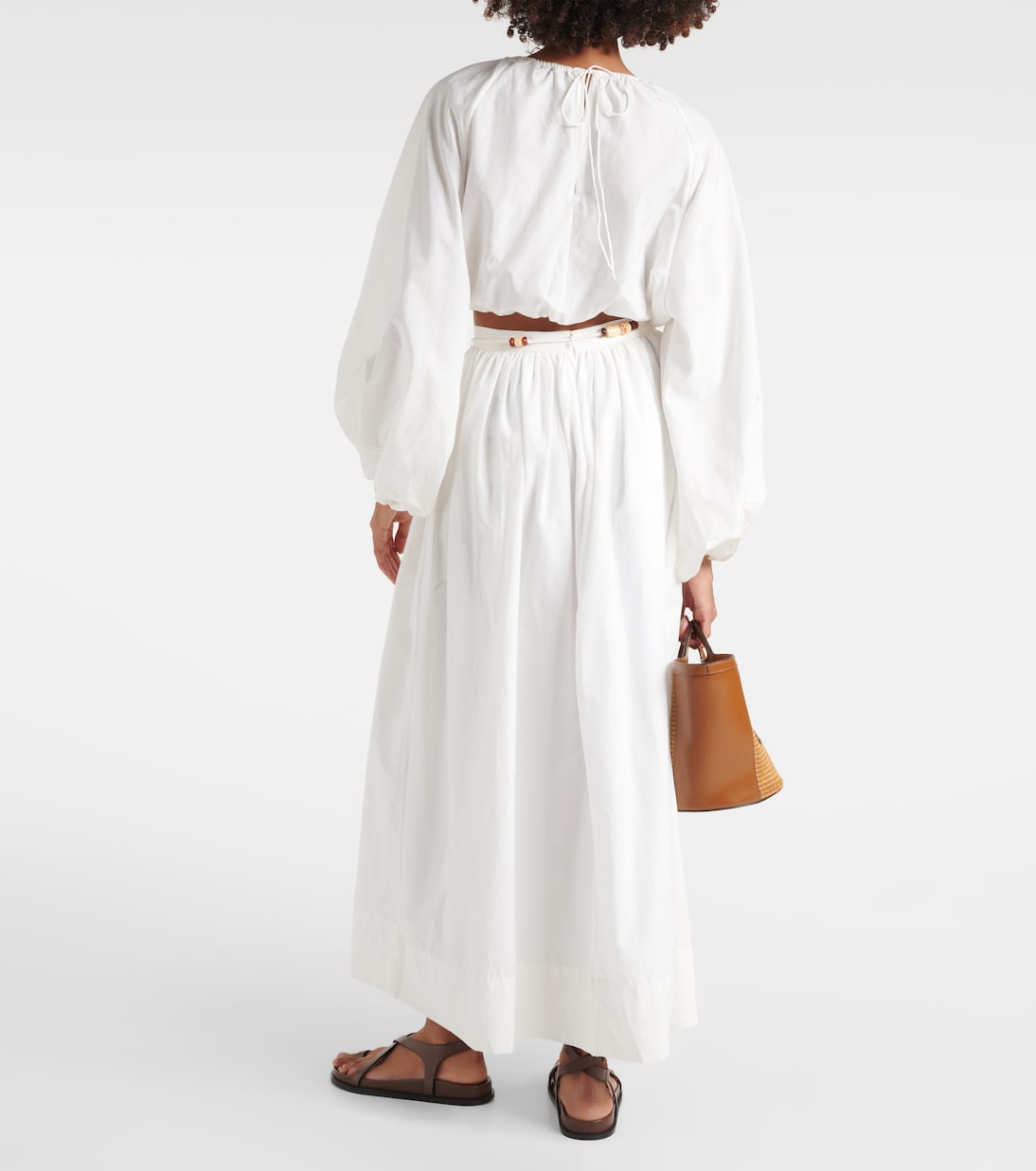 X Monikh Oliveria Maxirock aus Seide und Baumwolle | Faithfull