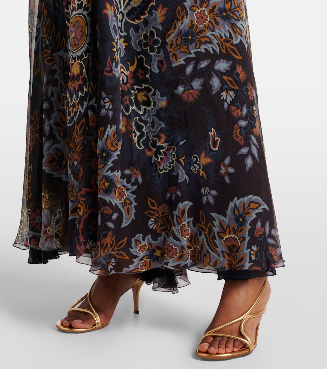 Sandalen aus Metallic-Leder | Gianvito Rossi