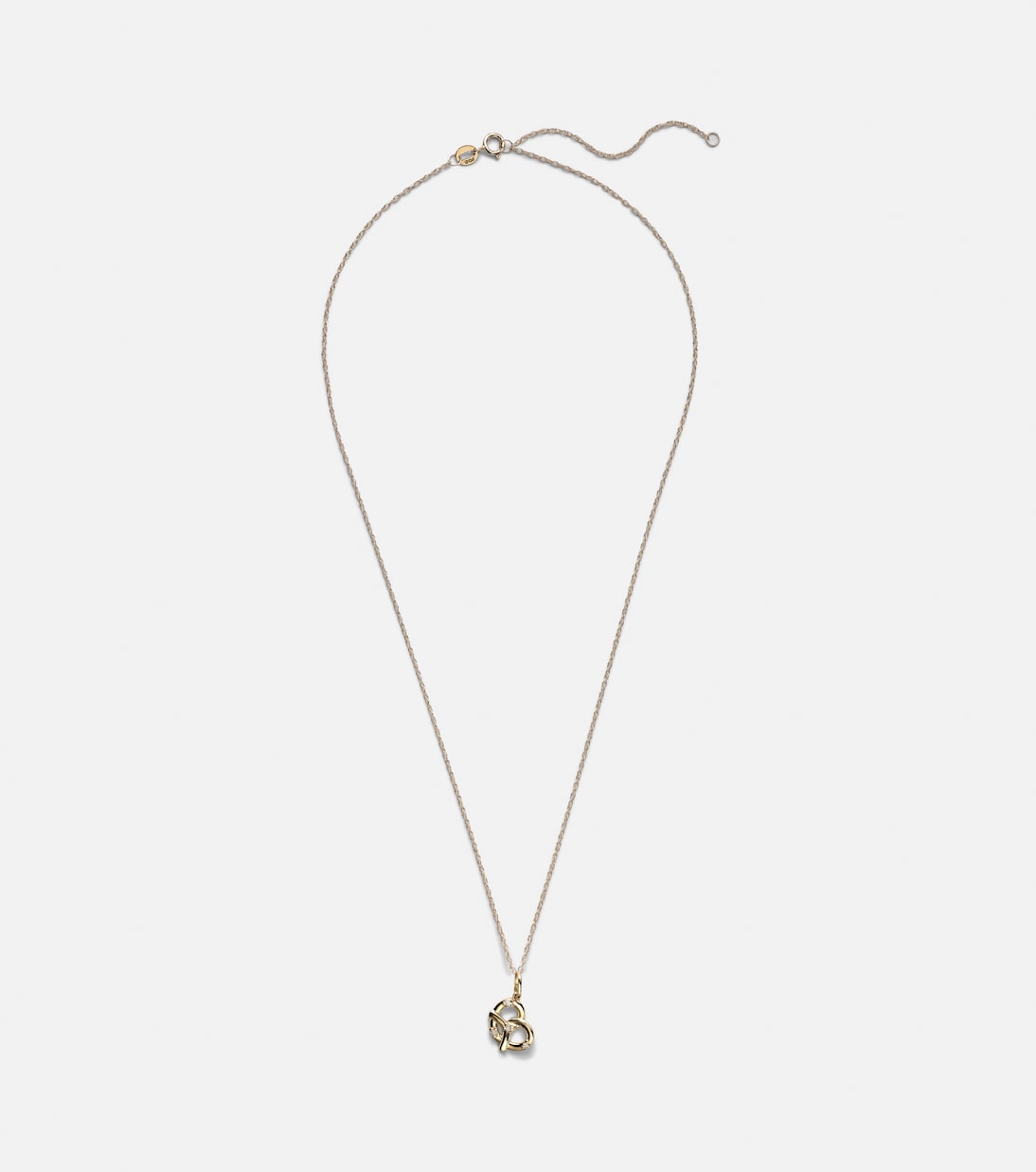 Salt To My Pretzel 10kt gold necklace with diamonds | Stone and Strand