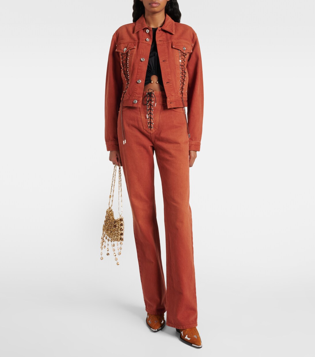 Cropped denim jacket | Rabanne