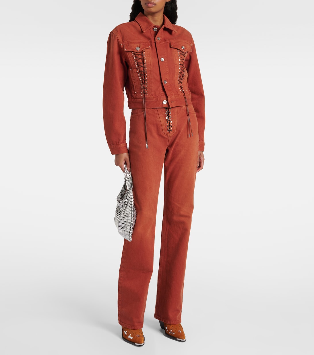 Cropped denim jacket | Rabanne