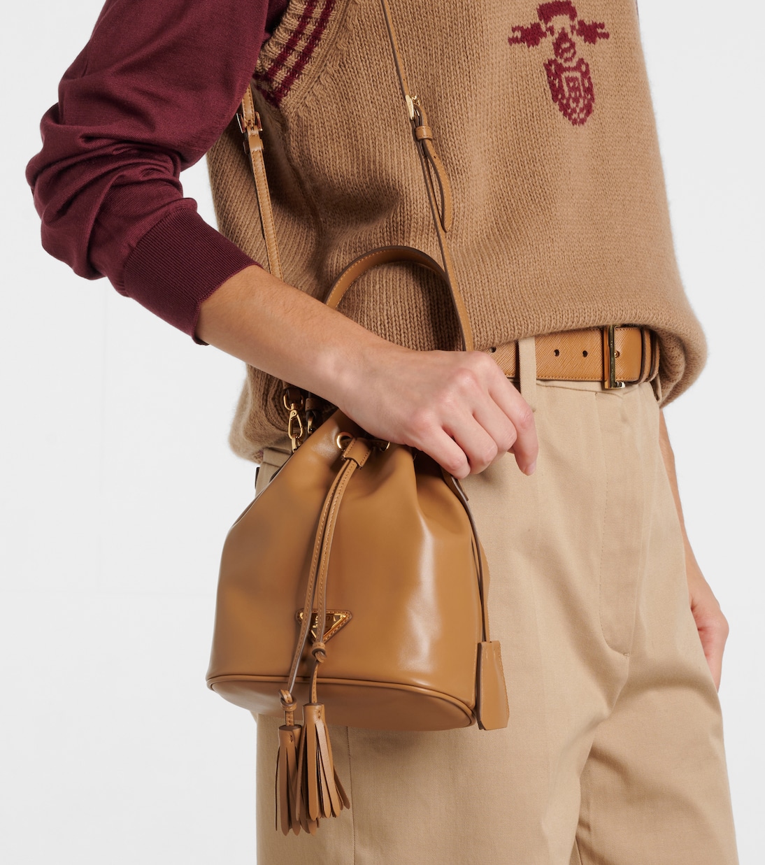 Bucket Bag Small aus Leder | Prada