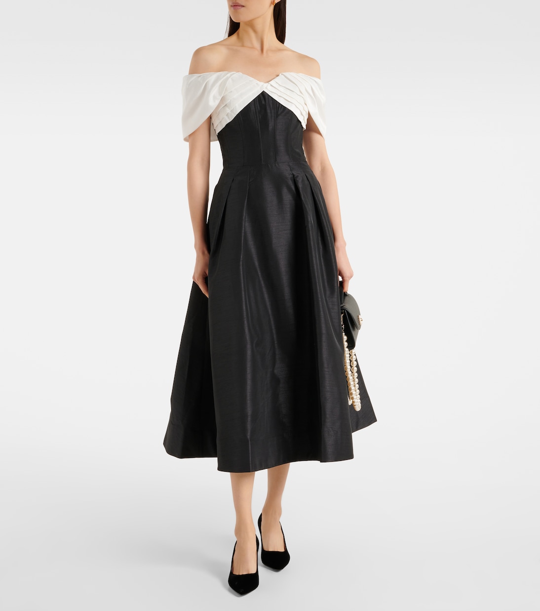 Off-Shoulder-Midikleid Eliza | Rebecca Vallance