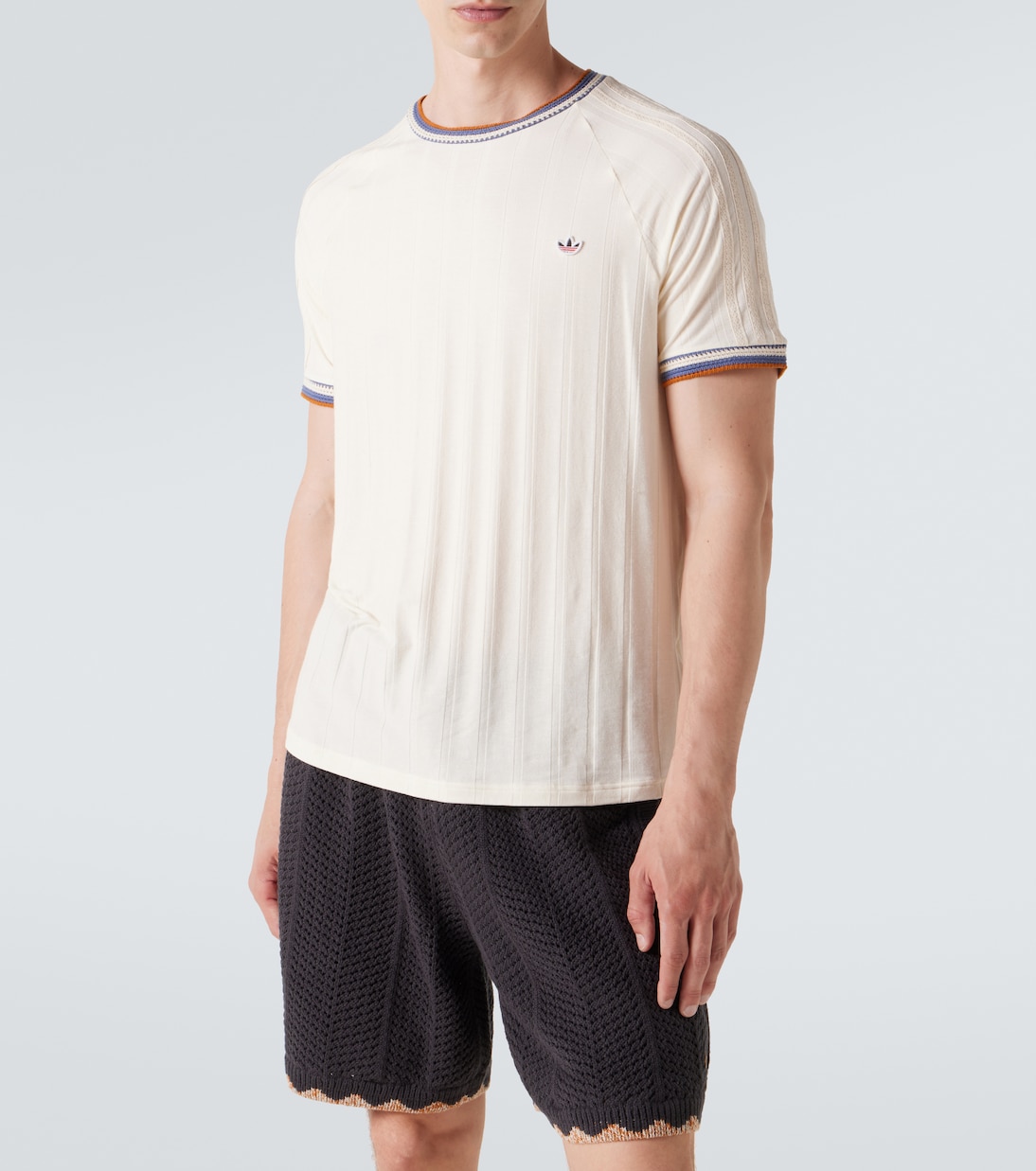 x CLOT ribbed-knit T-shirt | Adidas