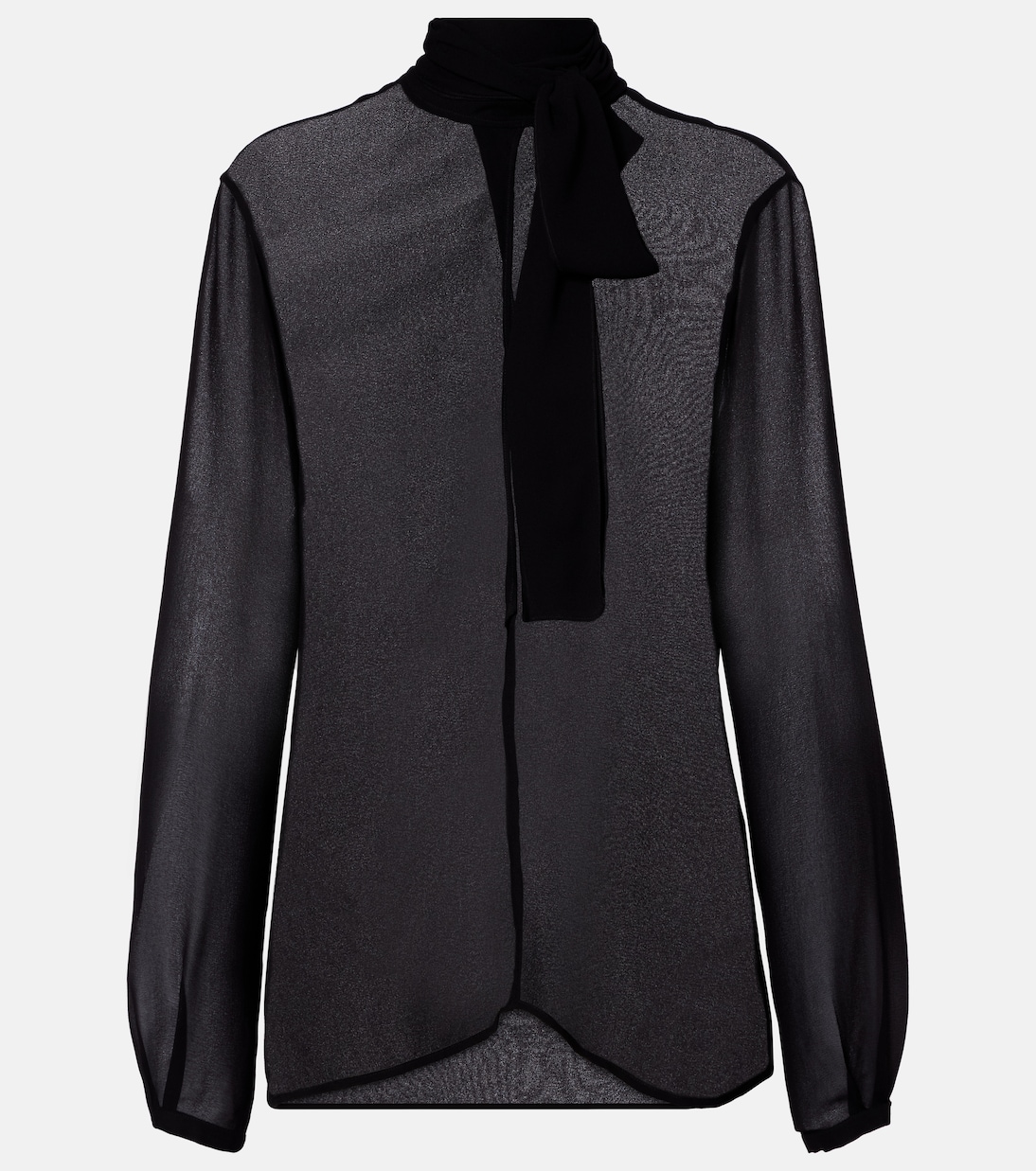 Schluppenbluse aus Georgette | Alaïa