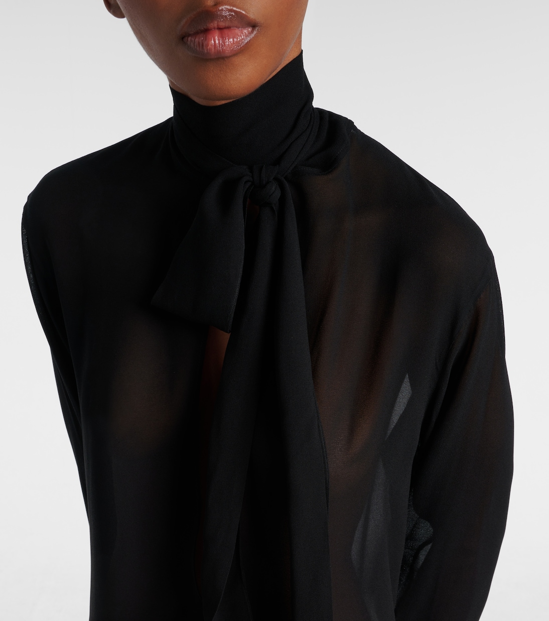 Schluppenbluse aus Georgette | Alaïa