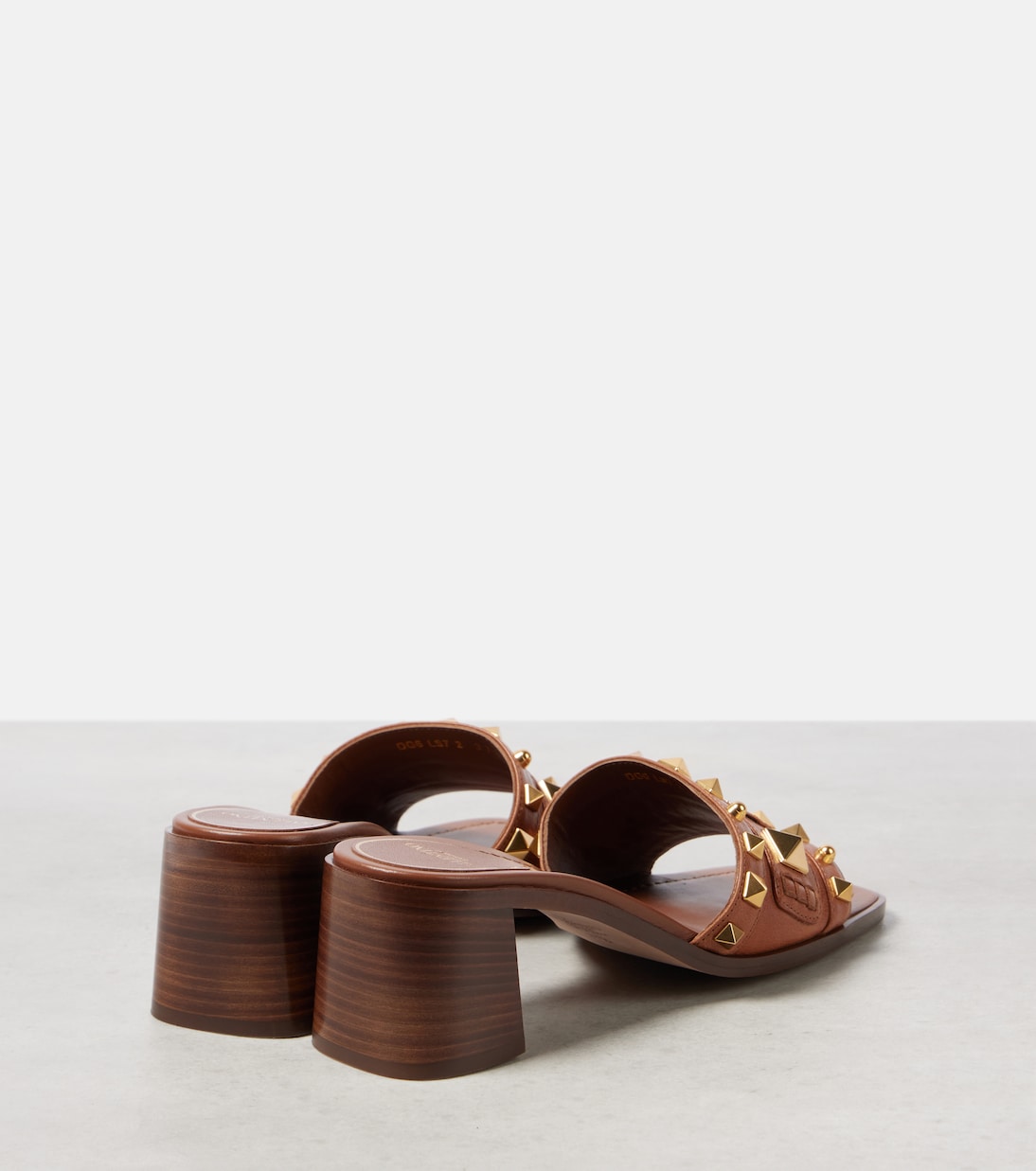 Mules Plaster Caster 60 de piel con tachuelas | Valentino Garavani