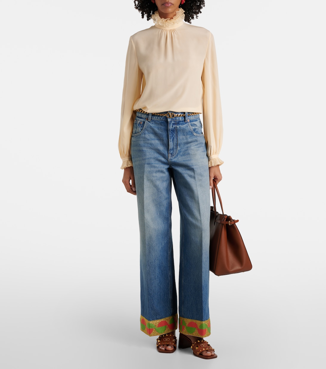 Mules Plaster Caster 60 de piel con tachuelas | Valentino Garavani