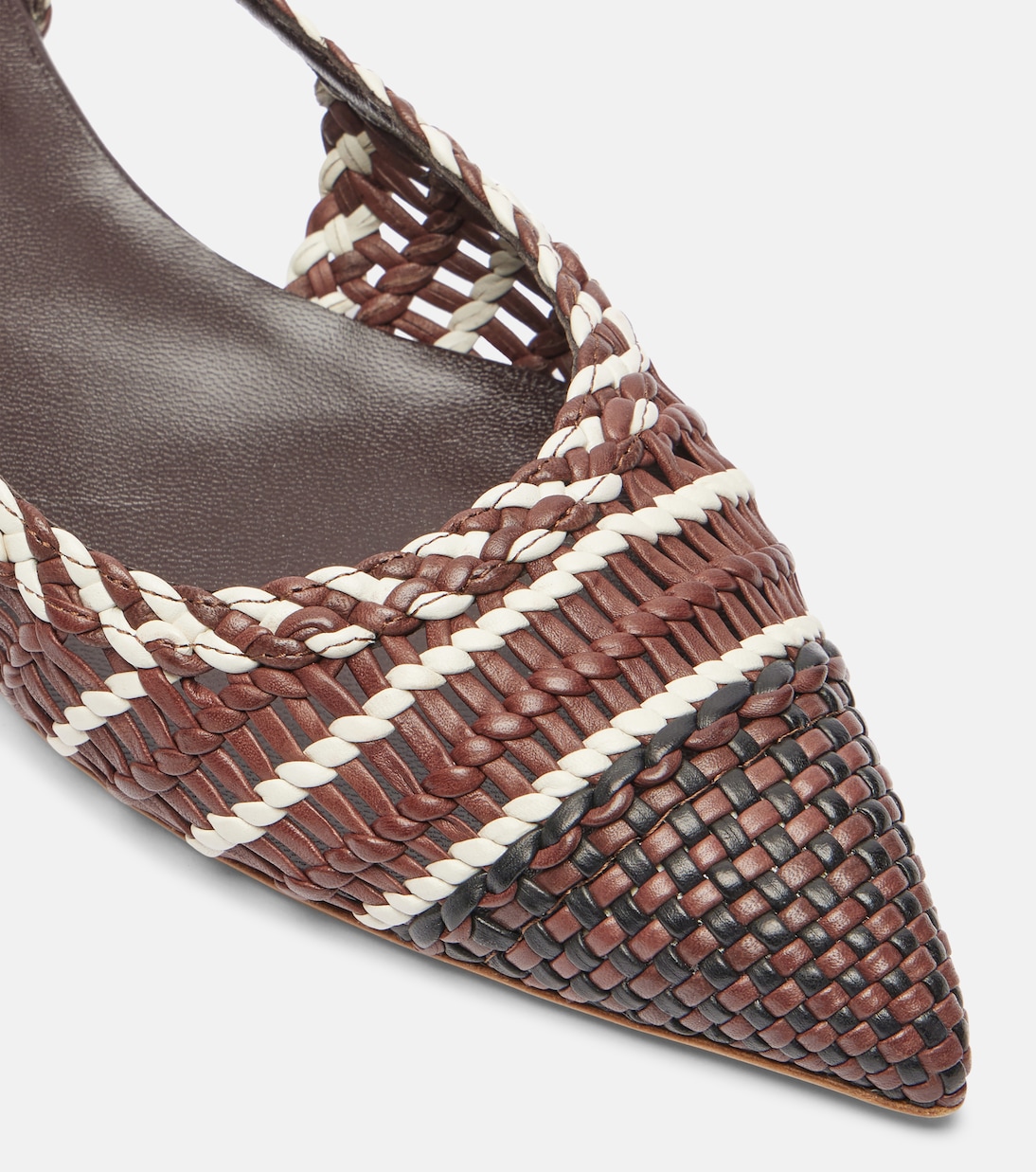 Perro braided leather slingback pumps | Gabriela Hearst