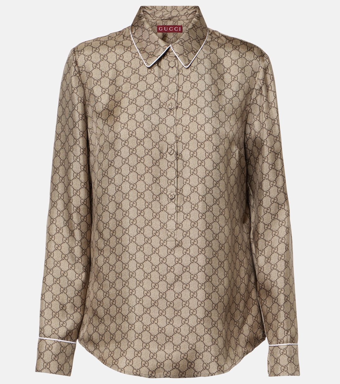 Hemd GG aus Seiden-Twill | Gucci