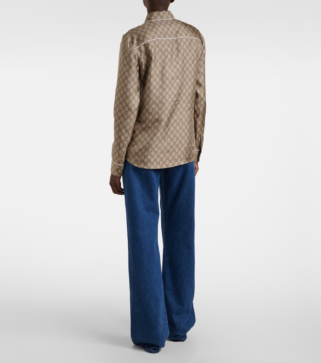 Hemd GG aus Seiden-Twill | Gucci
