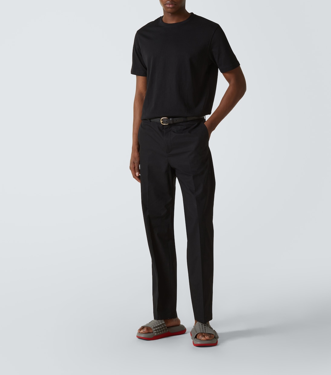 Take It Easy perforated spiked slides | Christian Louboutin