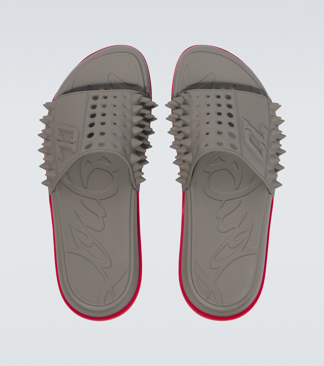 Take It Easy perforated spiked slides | Christian Louboutin