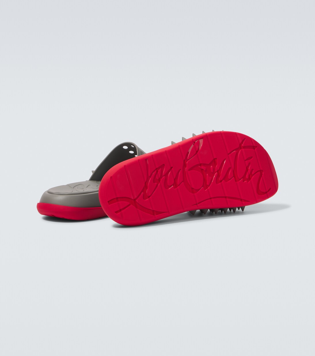 Take It Easy perforated spiked slides | Christian Louboutin