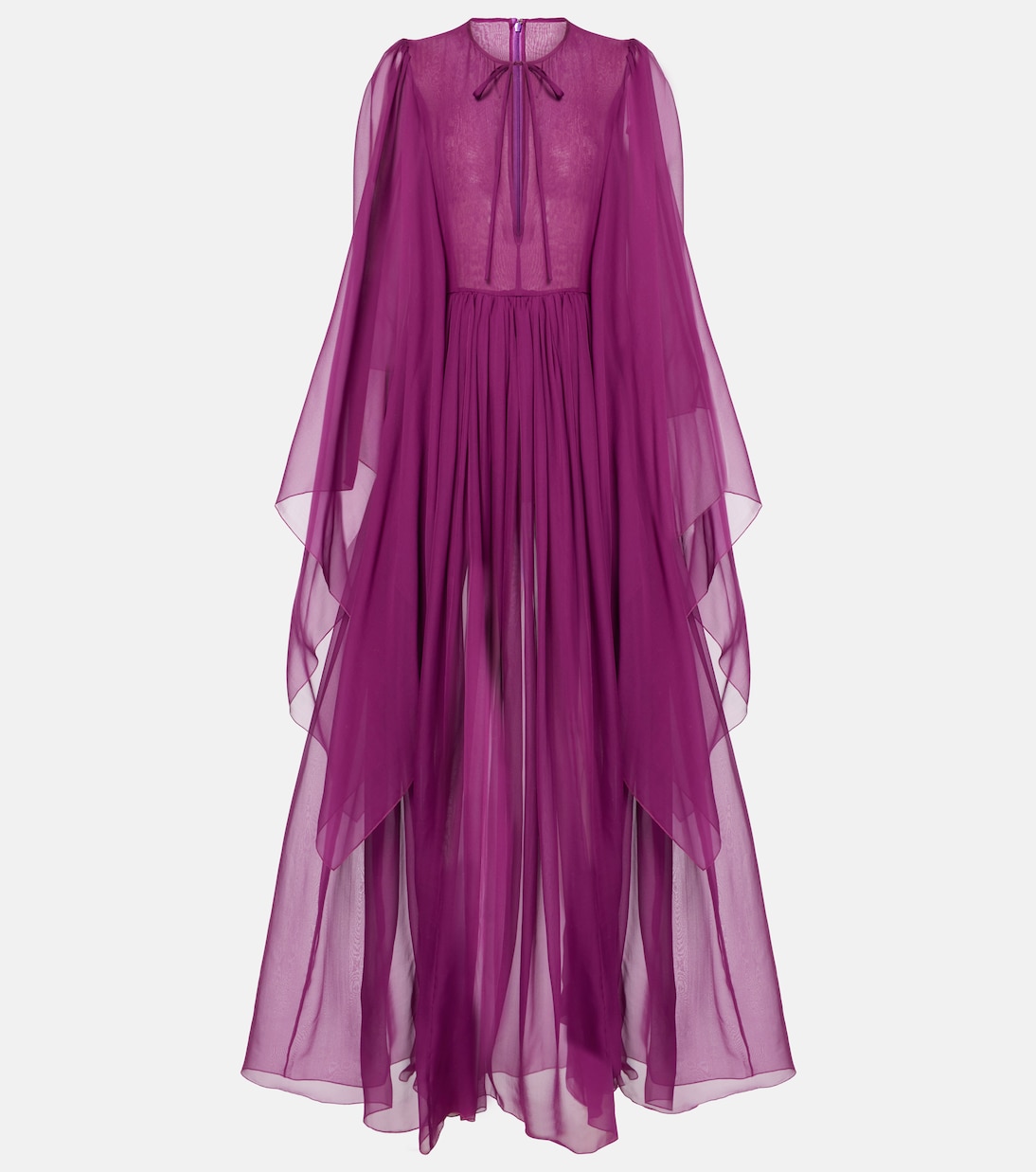 Gathered silk chiffon gown | Dolce&Gabbana