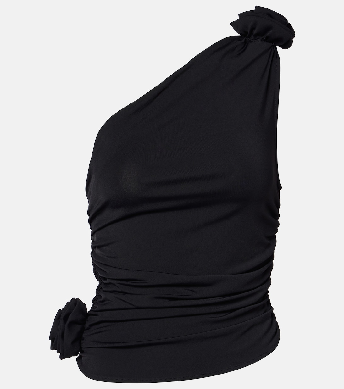 Floral-appliqué one-shoulder jersey top | Magda Butrym