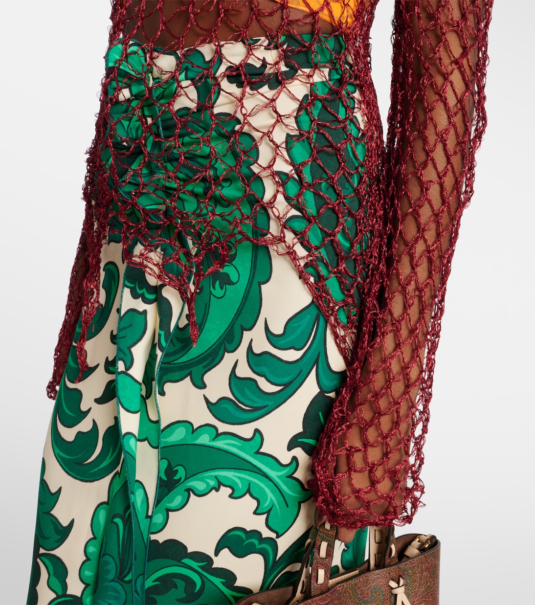 Open-knit sweater and printed crop top set | Etro