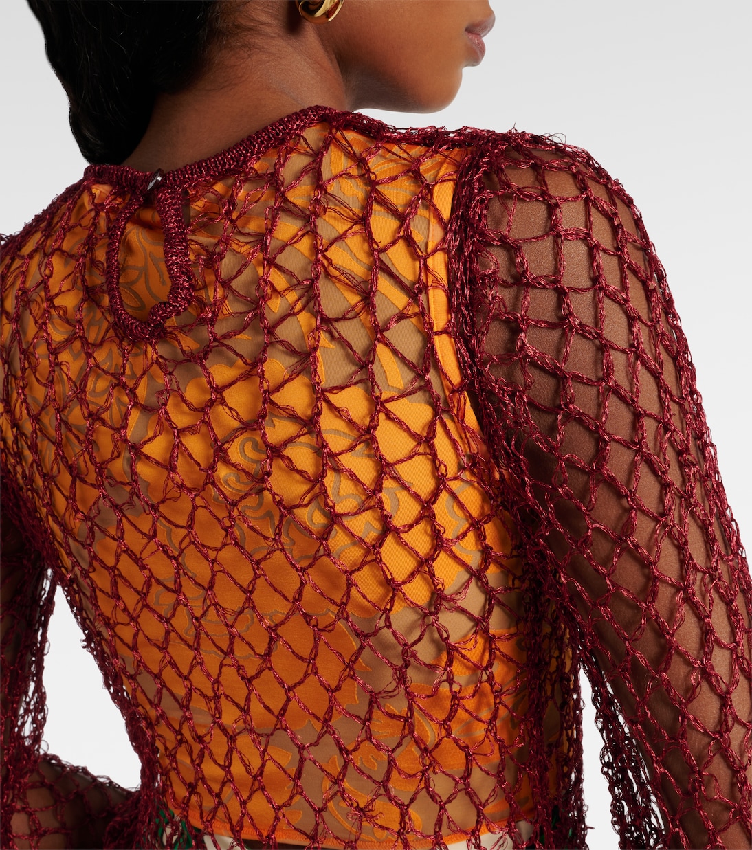 Open-knit sweater and printed crop top set | Etro