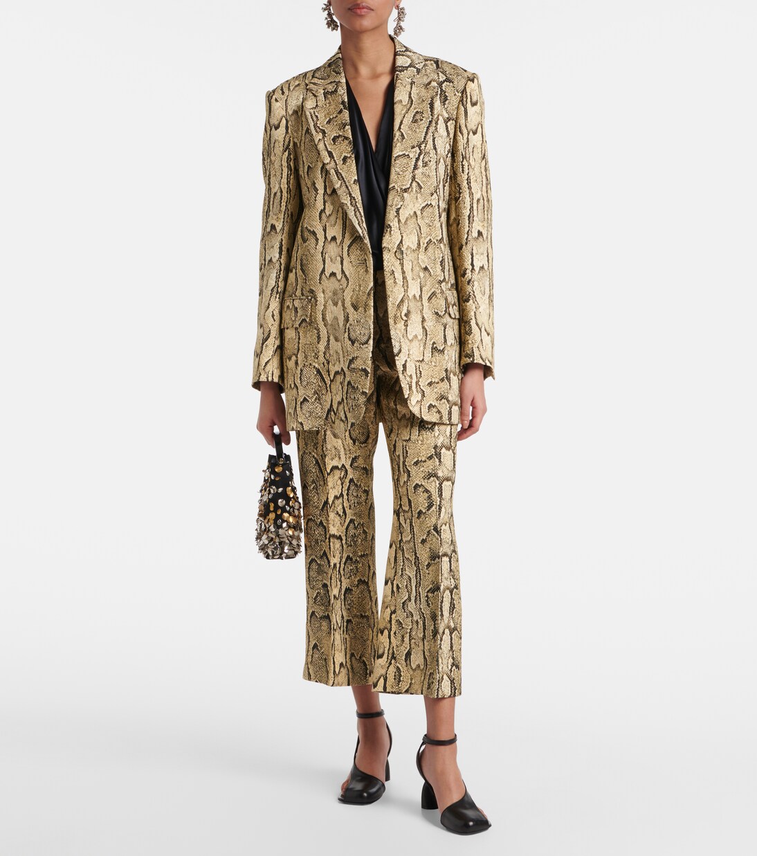 Snake-effect jacquard blazer | Dries Van Noten