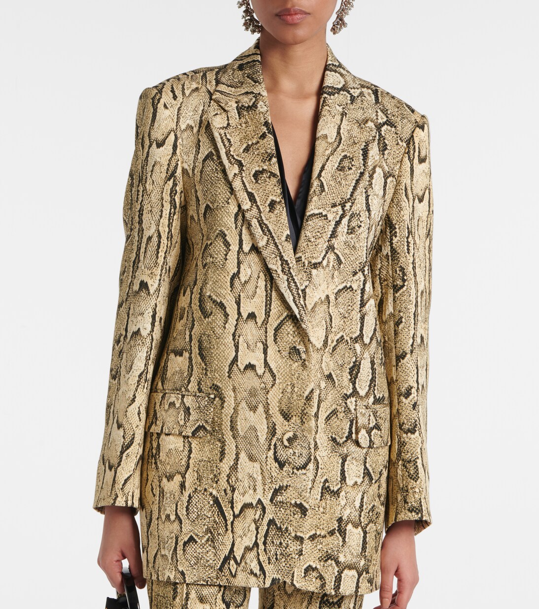 Snake-effect jacquard blazer | Dries Van Noten