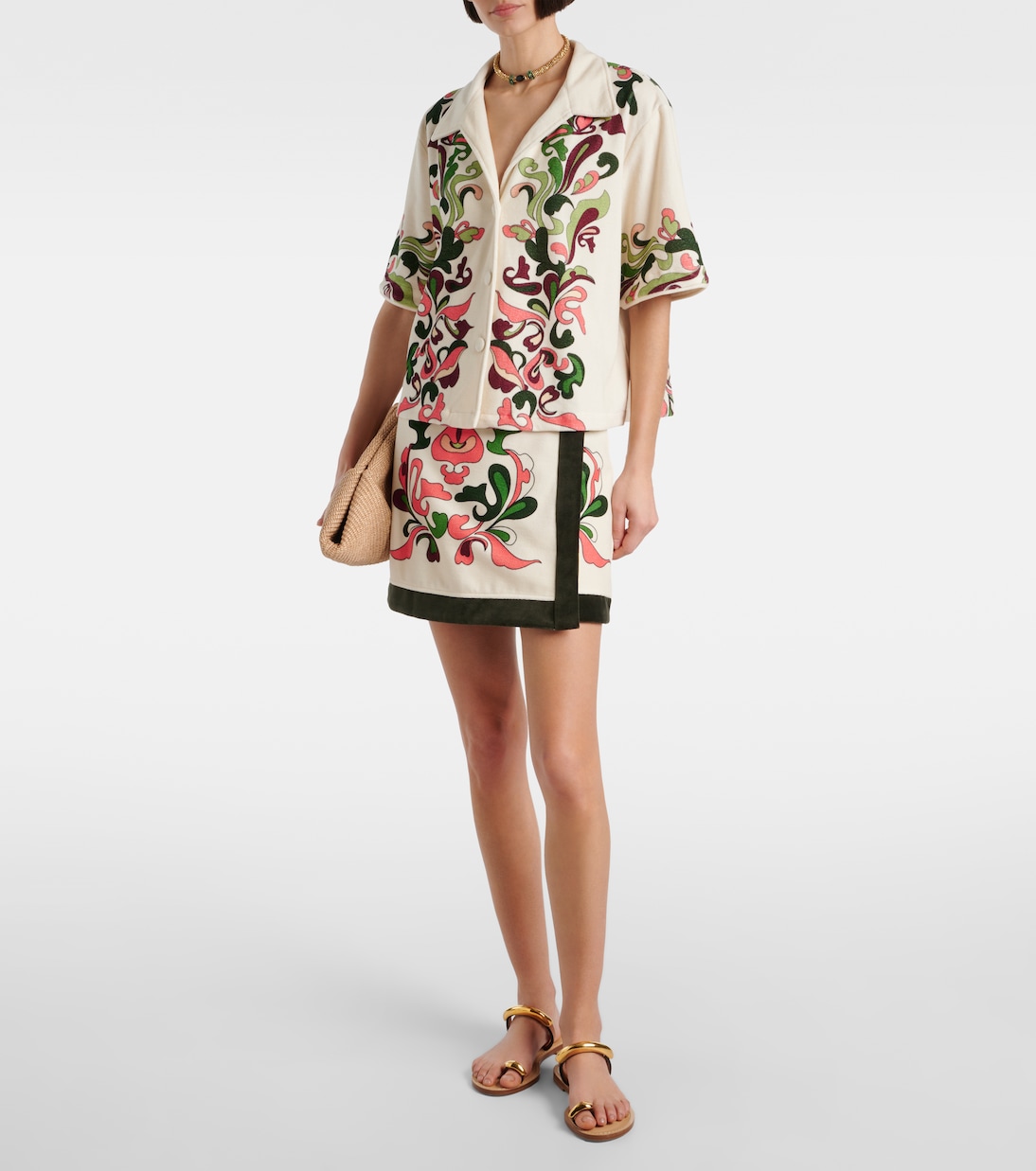 Inamorata cotton-blend miniskirt | Adriana Degreas