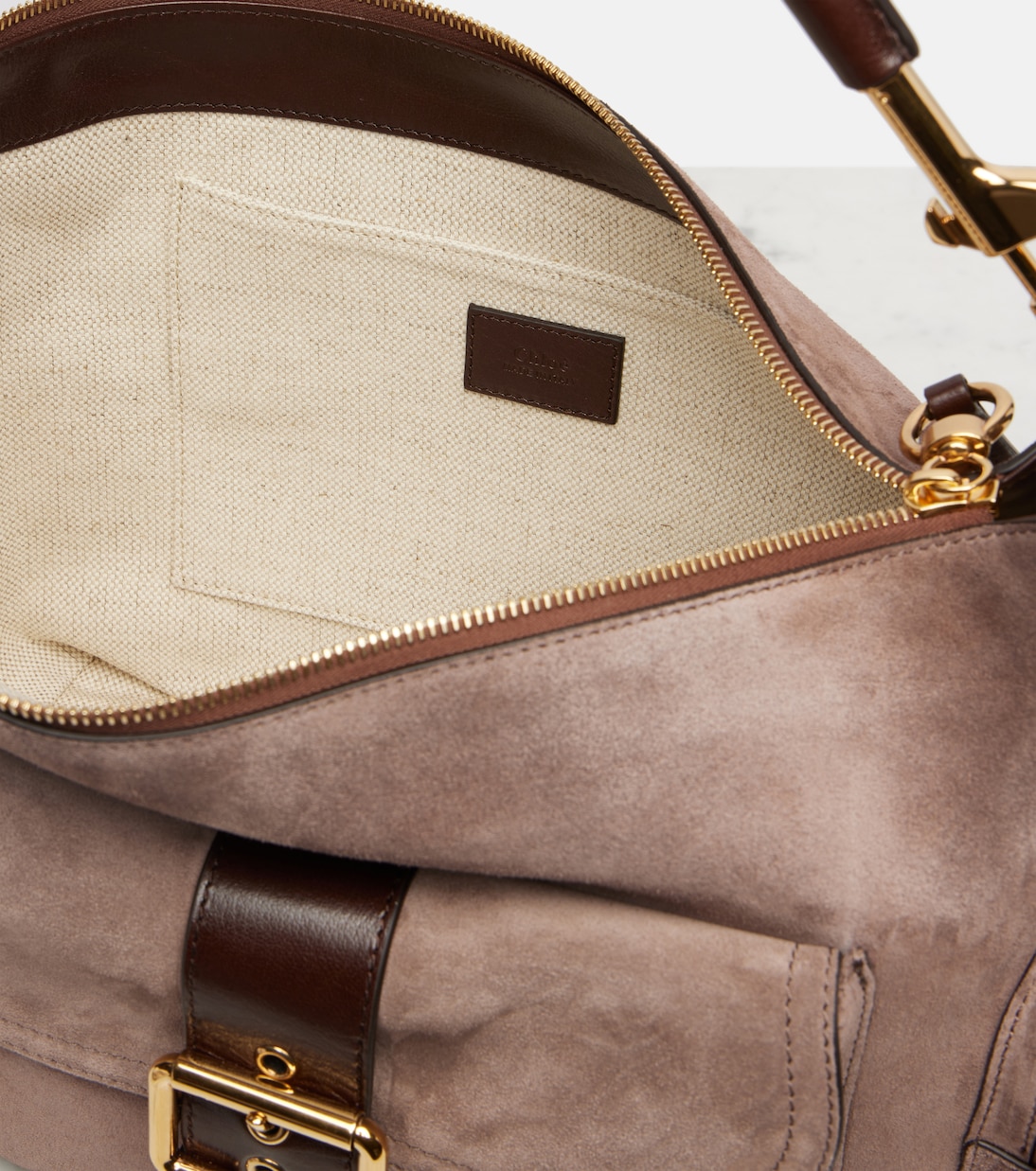 Schultertasche aus Veloursleder | Chloé