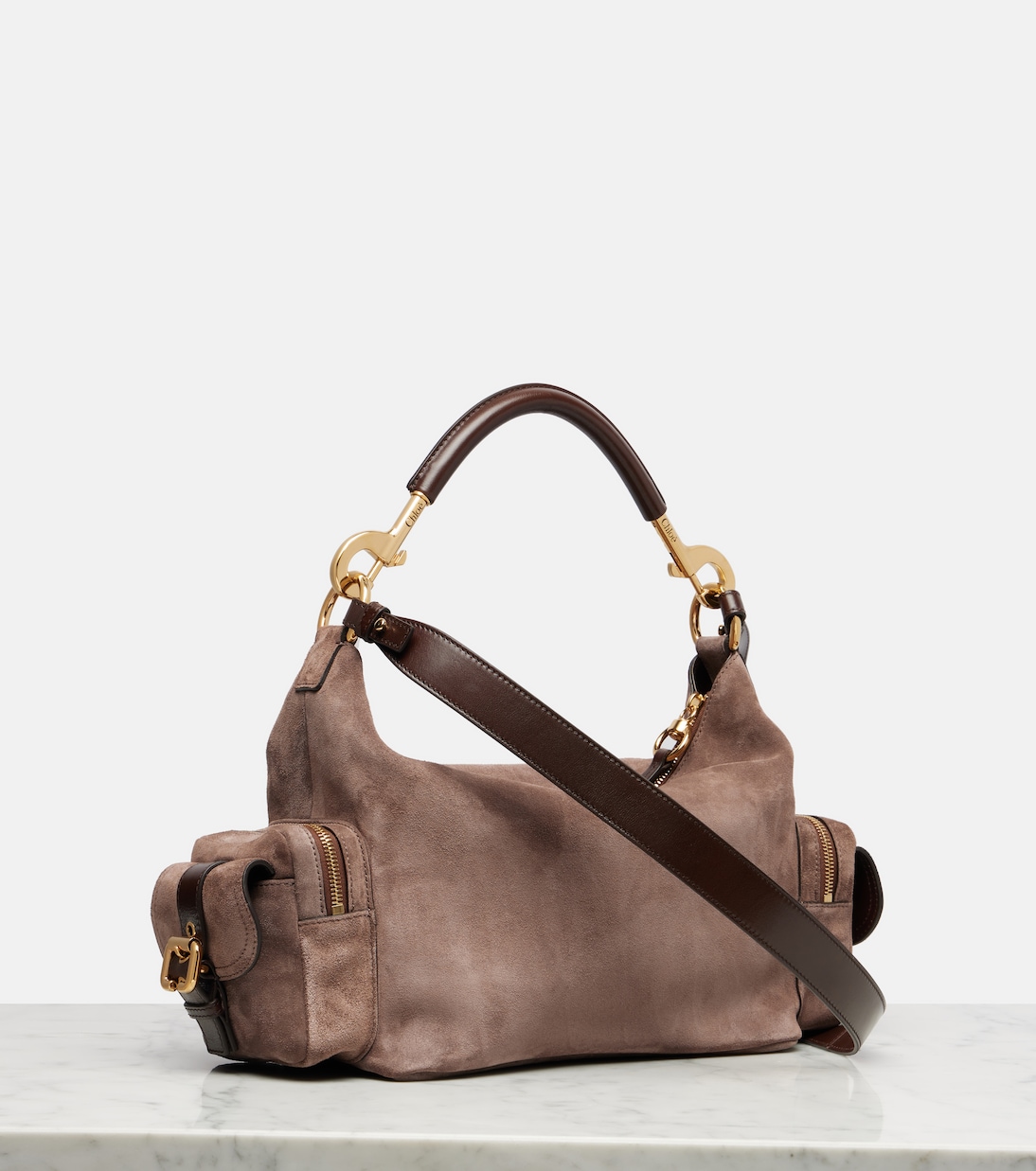 Schultertasche aus Veloursleder | Chloé