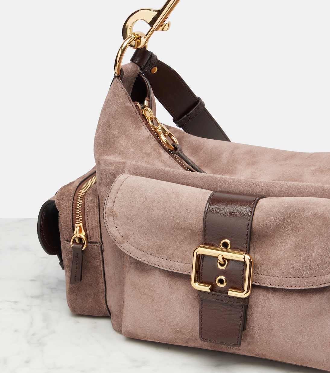Schultertasche aus Veloursleder | Chloé