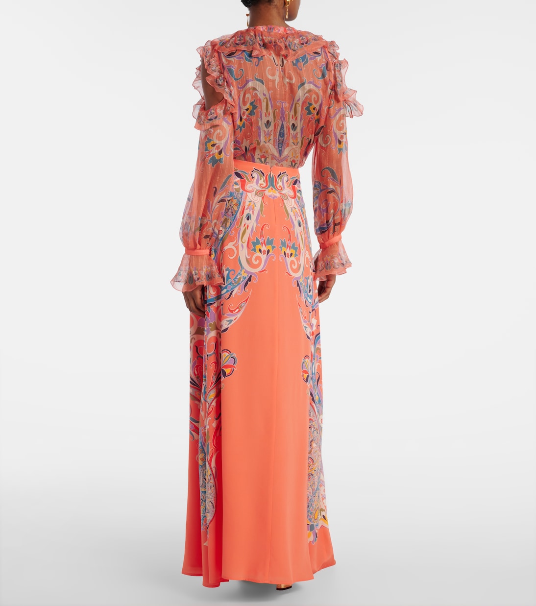 페이즐리 실크 맥시 스커트 | Etro