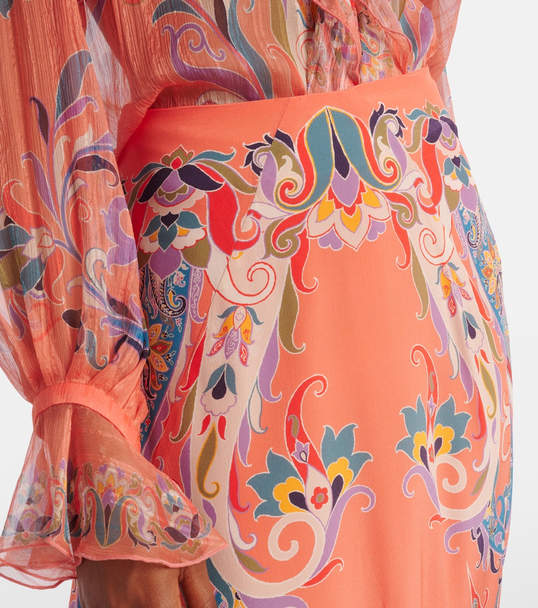 페이즐리 실크 맥시 스커트 | Etro