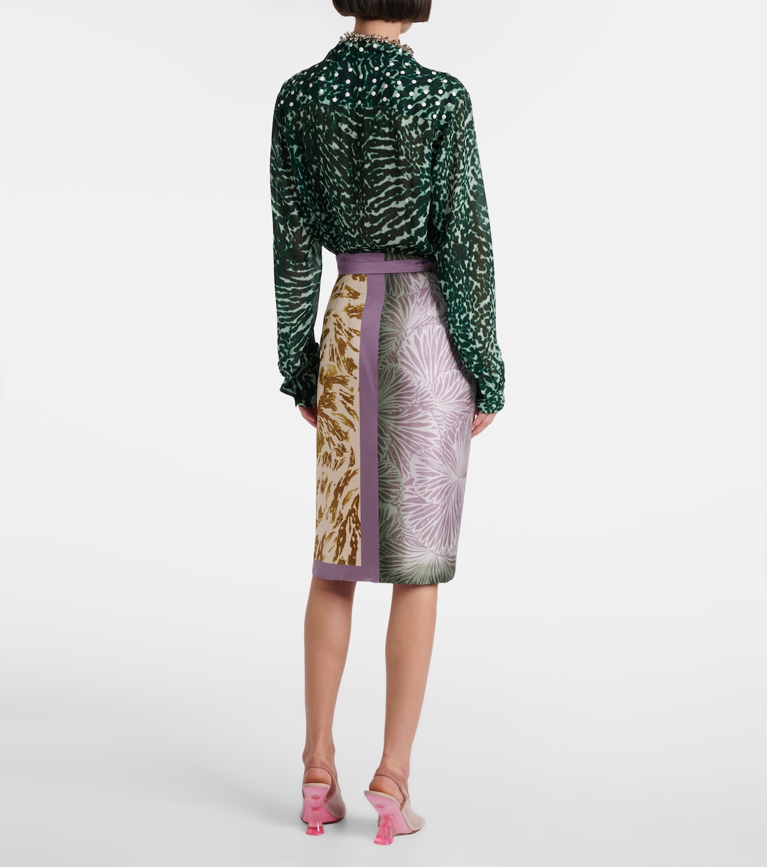 Scarfy 프린트 랩 스커트 | Dries Van Noten