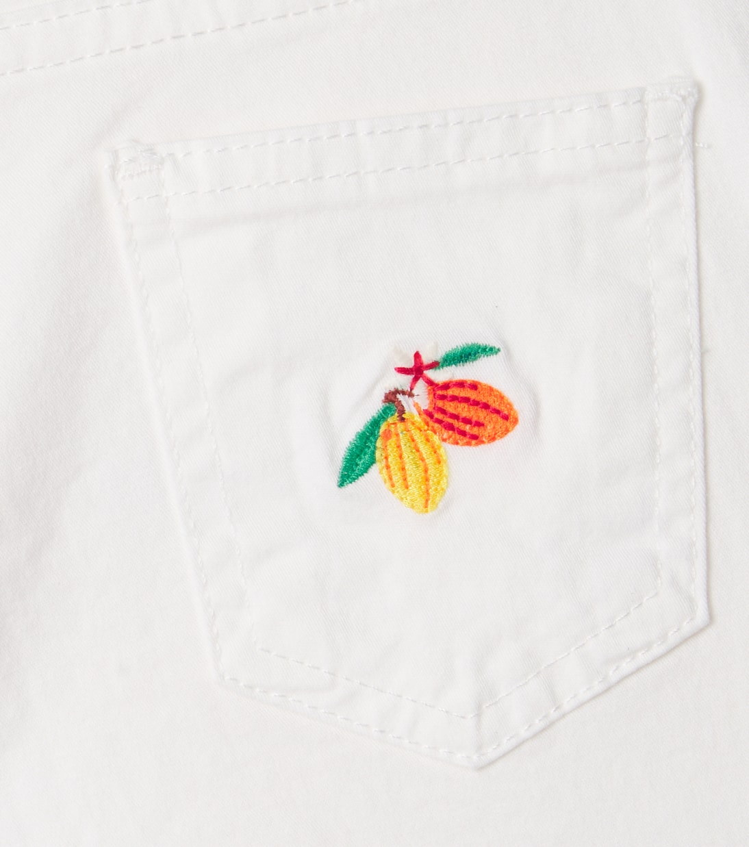 Pantalon brodé en sergé | Fábula