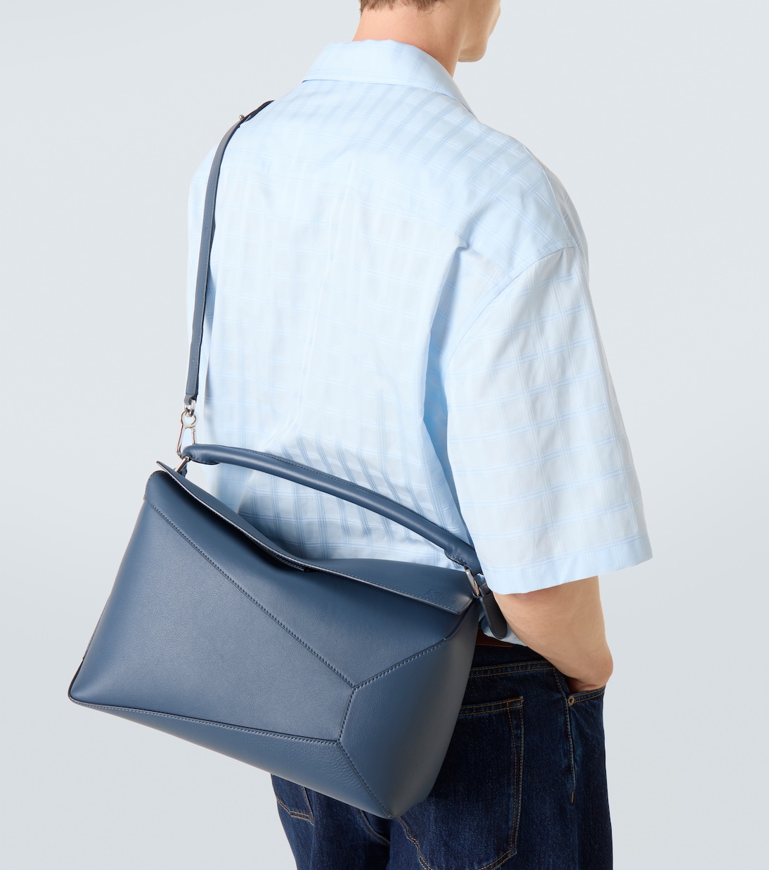 Tote Bag Puzzle Edge Large aus Leder | Loewe