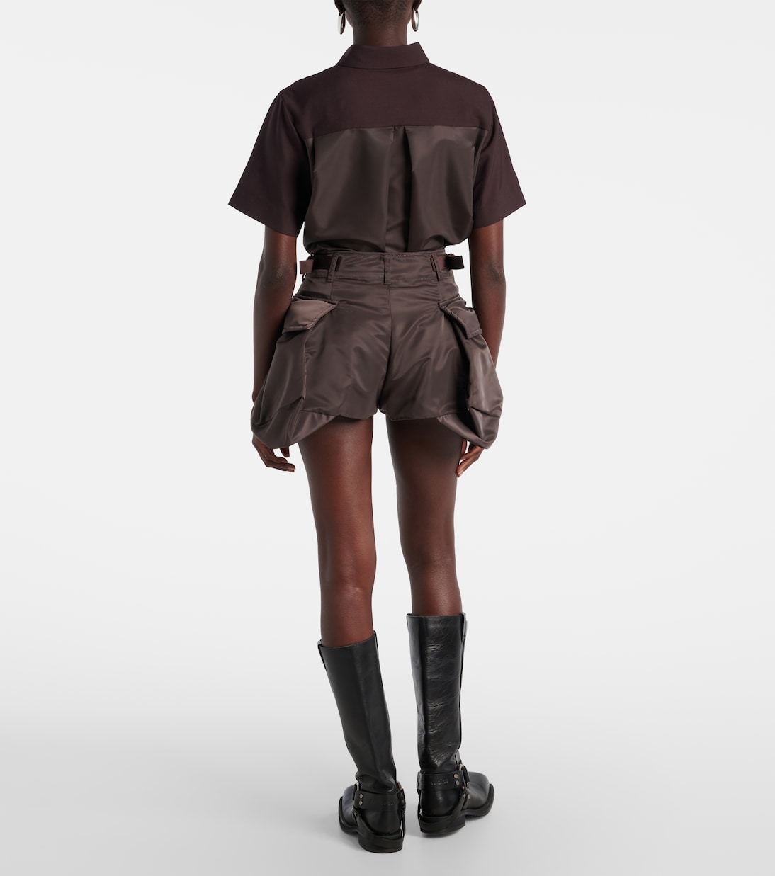 Technical twill cargo shorts | Sacai