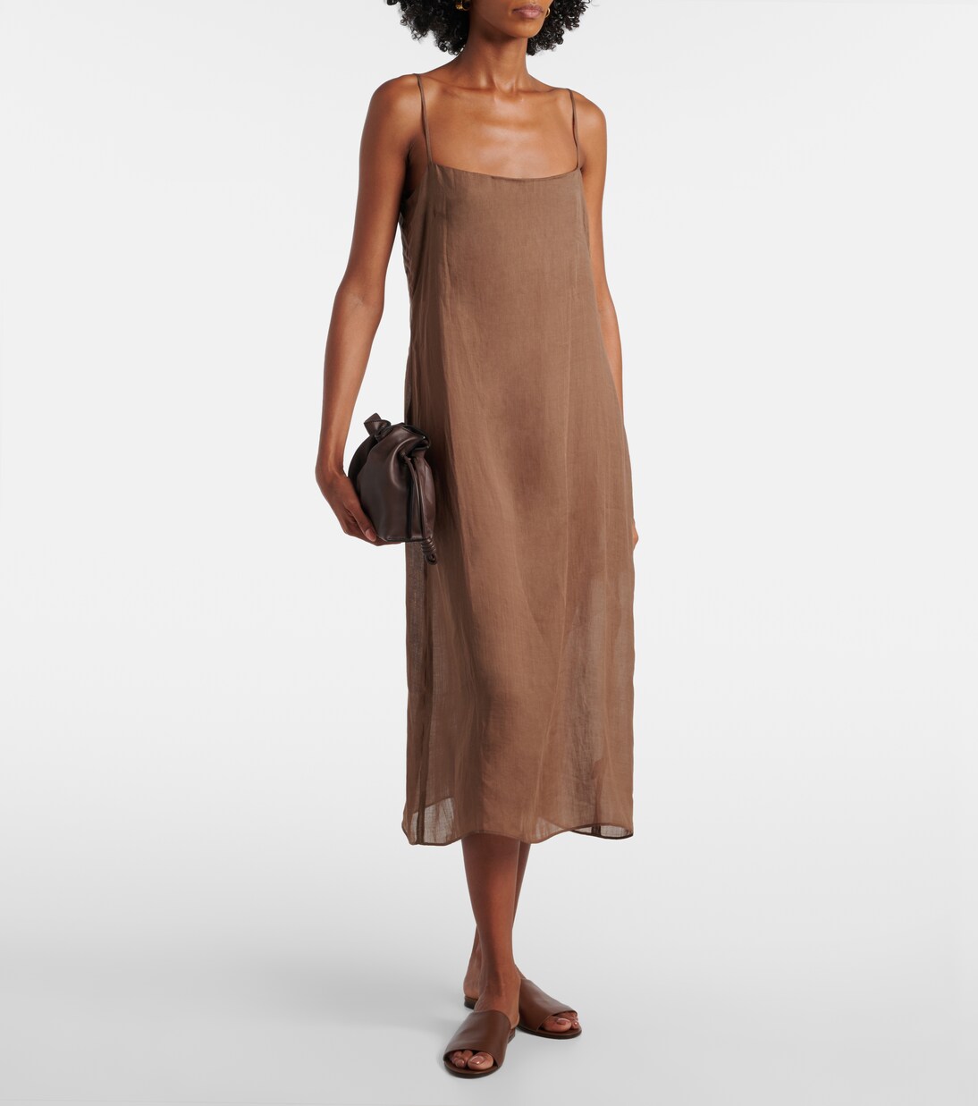 Robe midi Niko en ramie | Leset