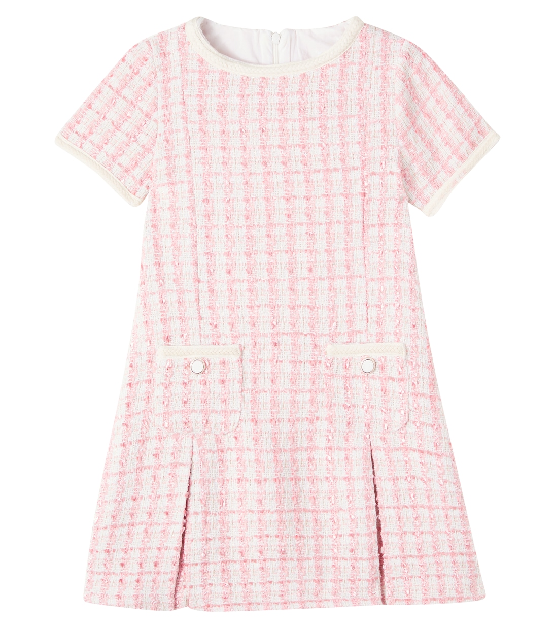 Pleated tweed dress | Patachou