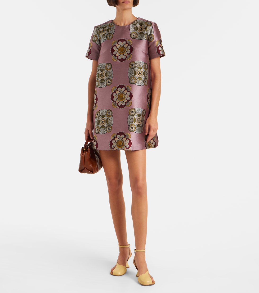 Swing satin jacquard minidress | La DoubleJ