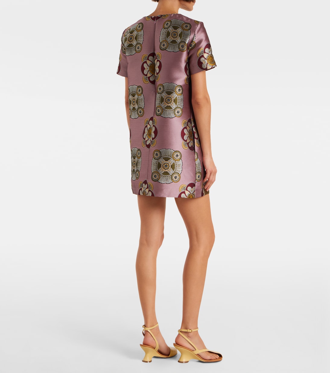 Swing satin jacquard minidress | La DoubleJ